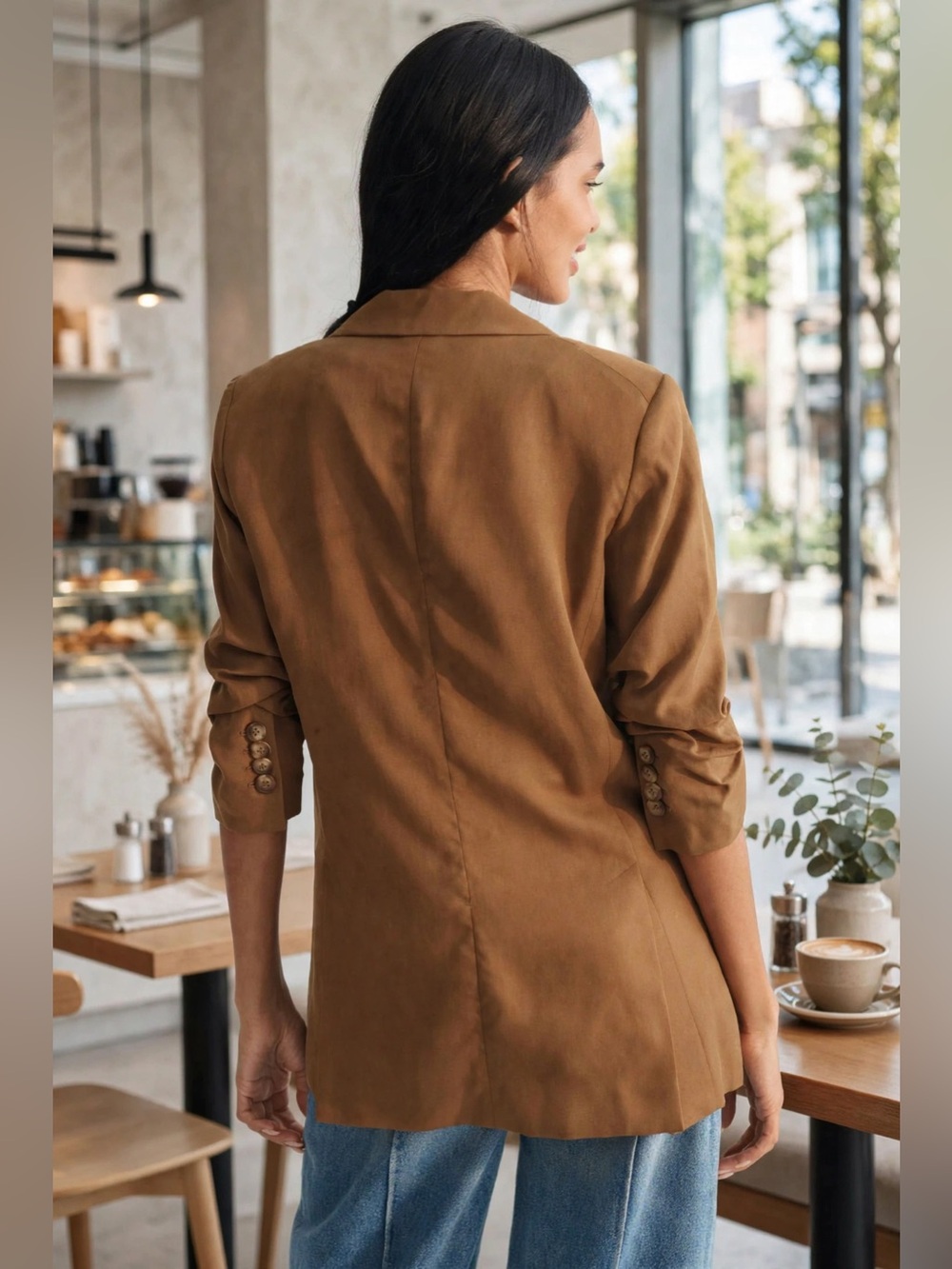 Veronica Beard Rupert Blazer
Women's Tan Double-Breasted Blazer Sz 2 - Picture 4 of 11